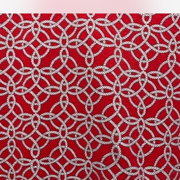 Talbots Red and White Rope Pattern Top - Picture 2 of 6